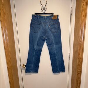 Vintage 80s Levi’s 517 Orange Tab Boot Cut Jeans Size 35x28 Talon Faded USA Made